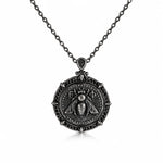 Ancient Bee Coin Reversible Octagon Necklace  Necklace Charmora Jewelry