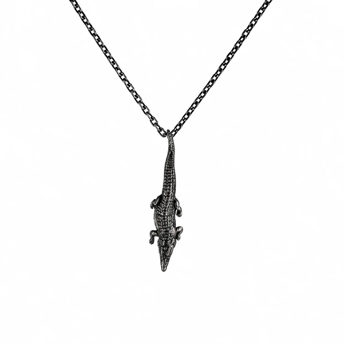 Textured Crocodile Primal Armor Necklace  Necklace Charmora Jewelry