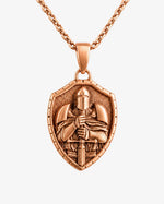 Medieval Knight Shield Sword Armor  Necklace Charmora Jewelry