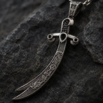 Calligraphy Zulfiqar Sword  Necklace Charmora Jewelry
