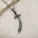 Calligraphy Zulfiqar Sword  Necklace Charmora Jewelry