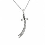 Calligraphy Zulfiqar Sword  Necklace Charmora Jewelry