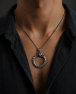 Ouroboros Dragon Eternal Cycle  Necklace Charmora Jewelry