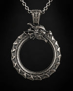 Ouroboros Dragon Eternal Cycle  Necklace Charmora Jewelry