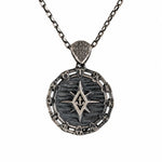 Zodiac Rim Compass Anchor Medallion Necklace  Necklace Charmora Jewelry