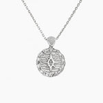 Zodiac Rim Compass Anchor Medallion Necklace  Necklace Charmora Jewelry