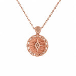 Zodiac Rim Compass Anchor Medallion Necklace  Necklace Charmora Jewelry