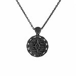 Zodiac Rim Compass Anchor Medallion Necklace  Necklace Charmora Jewelry