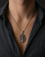 Nautical Anchor Serpent Coiled Necklace  Necklace Charmora Jewelry