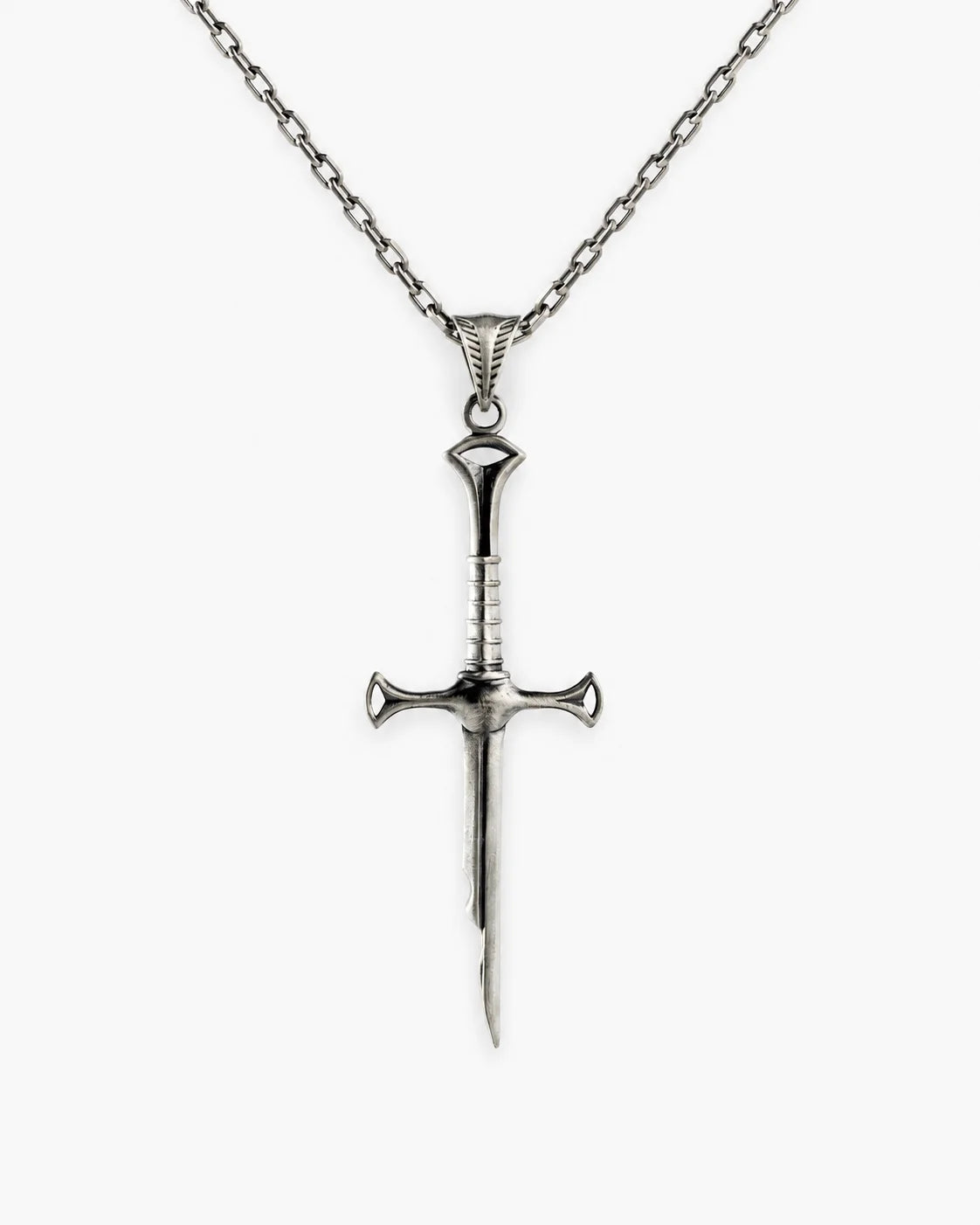 Segmented Linear Bladed Motif Necklace  Necklace Charmora Jewelry