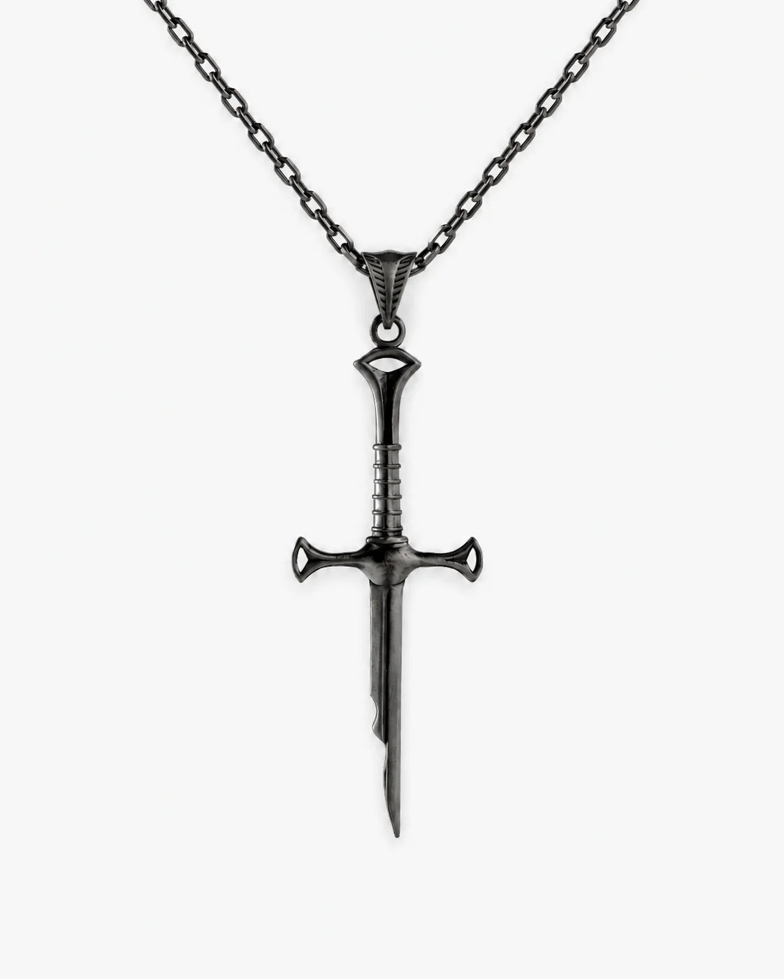 Segmented Linear Bladed Motif Necklace  Necklace Charmora Jewelry