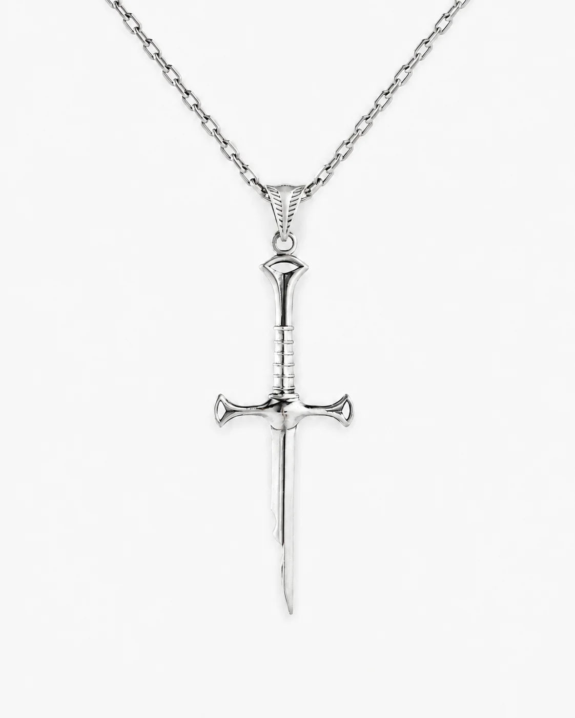 Segmented Linear Bladed Motif Necklace  Necklace Charmora Jewelry
