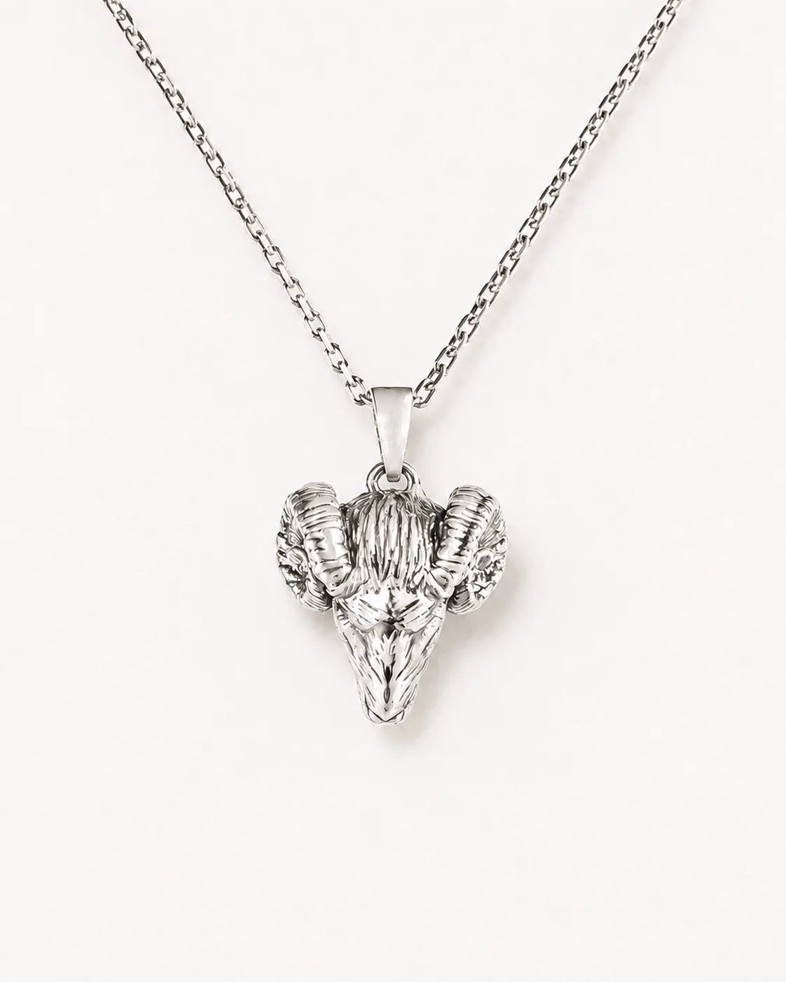 Spiral Horned Ram Skull Necklace  Necklace Charmora Jewelry