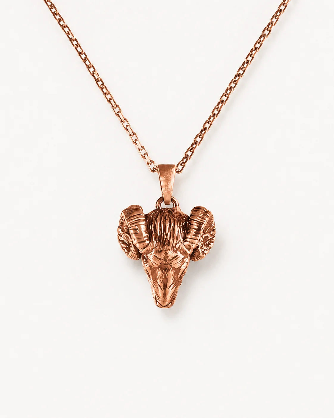 Spiral Horned Ram Skull Necklace  Necklace Charmora Jewelry