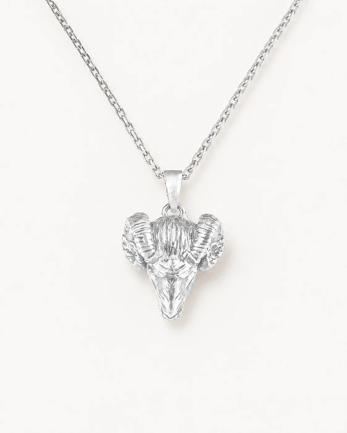 Spiral Horned Ram Skull Necklace  Necklace Charmora Jewelry