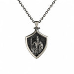 Spartan Warrior Shield Necklace  Necklace Charmora Jewelry