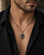 Spartan Warrior Shield Necklace  Necklace Charmora Jewelry