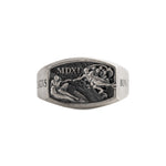 Creation of Adam Relief Signet Ring  Ring  Charmora Jewelry