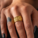 Ancient Roman Gladiator Relief Motif Ring  Ring  Charmora Jewelry