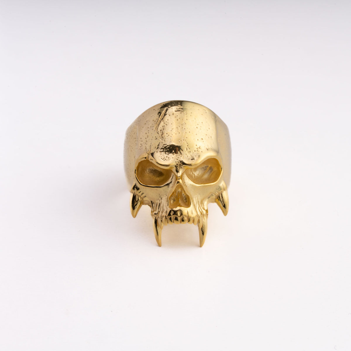 Sculpted Skeletal Profile Statement Ring  Ring  Charmora Jewelry