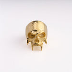 Sculpted Skeletal Profile Statement Ring  Ring  Charmora Jewelry