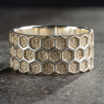 Honeycomb Hexagon Ring  Ring  Charmora Jewelry