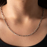 Paper Clip Chain  Necklace  Charmora Jewelry