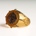 Navigational Compass Motif Signet Ring  Ring  Charmora Jewelry