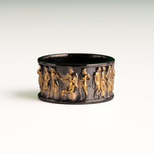 Ancient Roman Gladiator Relief Motif Ring  Ring  Charmora Jewelry
