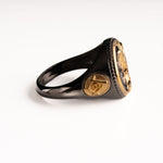 Owl Skull Relief Motif Ring  Ring  Charmora Jewelry