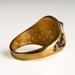 Sculpted Ram Head Motif Signet Ring  Ring  Charmora Jewelry