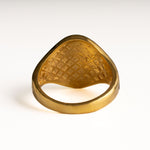 Sculpted Ram Head Motif Signet Ring  Ring  Charmora Jewelry