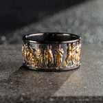 Ancient Roman Gladiator Relief Motif Ring  Ring  Charmora Jewelry