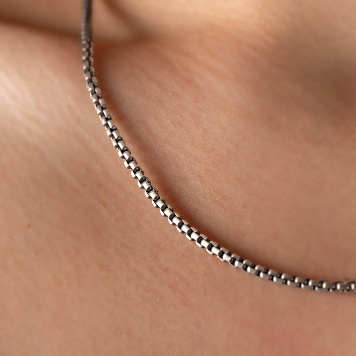 Box Chain  Necklace  Charmora Jewelry