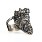 Sculpted Gorilla Head Figurative Ring  Ring  Charmora Jewelry