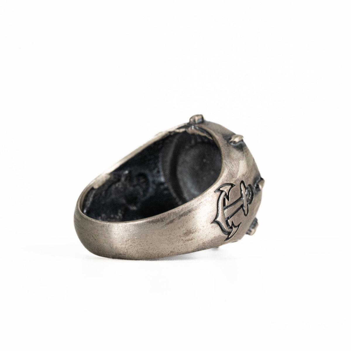 Navigational Compass Motif Signet Ring  Ring  Charmora Jewelry