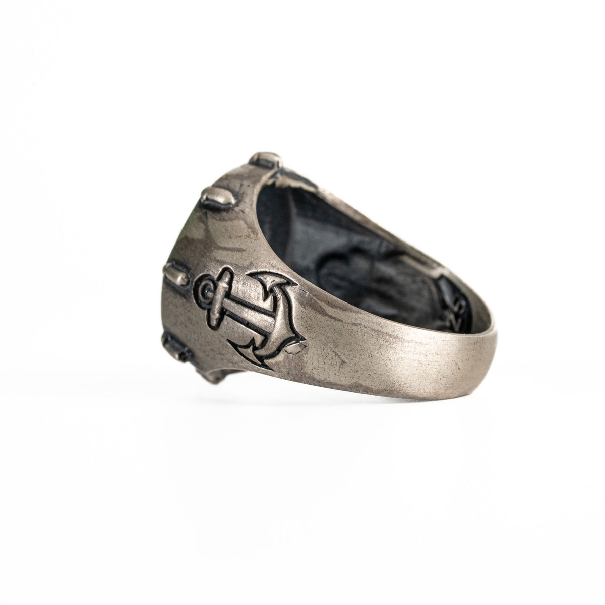 Navigational Compass Motif Signet Ring  Ring  Charmora Jewelry
