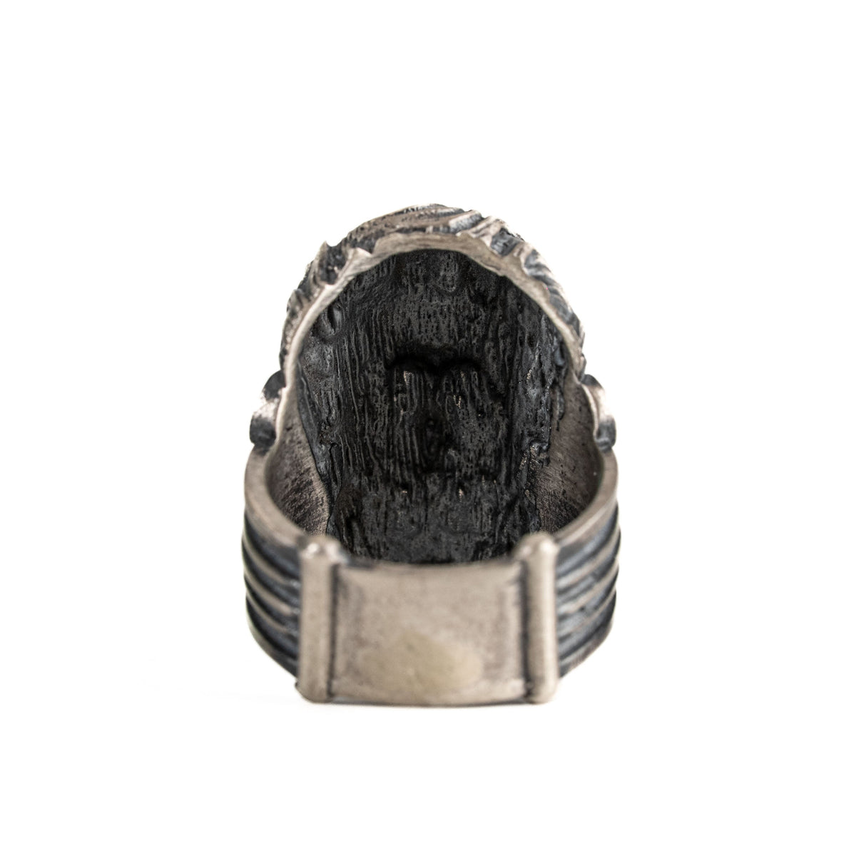 Sculpted Ancient Deity Motif Signet Ring  Ring  Charmora Jewelry