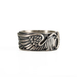 Sculpted Aquiline Form Winged Ring  Ring  Charmora Jewelry