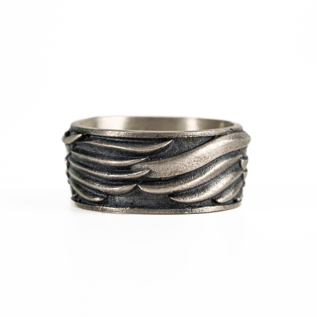 Sculpted Aquiline Form Winged Ring  Ring  Charmora Jewelry