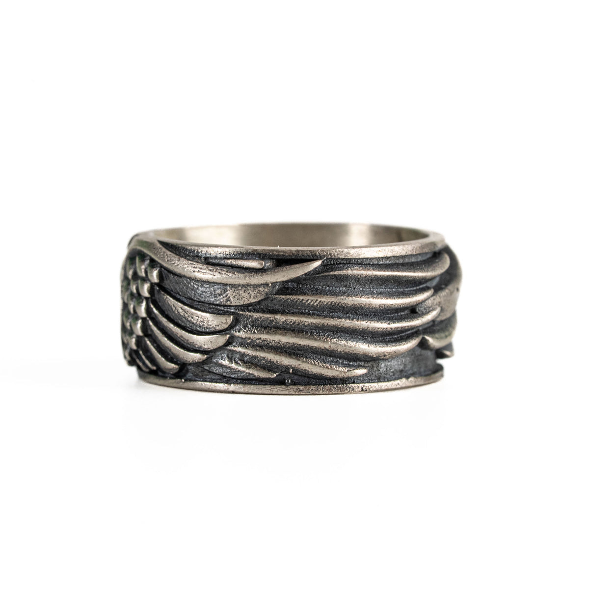 Sculpted Aquiline Form Winged Ring  Ring  Charmora Jewelry