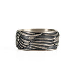 Sculpted Aquiline Form Winged Ring  Ring  Charmora Jewelry