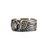Sculpted Aquiline Form Winged Ring  Ring  Charmora Jewelry