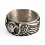 Sculpted Aquiline Form Winged Ring  Ring  Charmora Jewelry