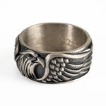 Sculpted Aquiline Form Winged Ring  Ring  Charmora Jewelry