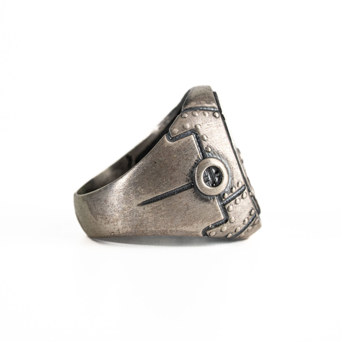 Industrial Mechanical Gear Motif Ring  Ring  Charmora Jewelry