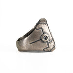 Industrial Mechanical Gear Motif Ring  Ring  Charmora Jewelry