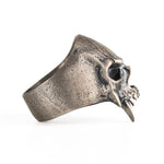 Sculpted Skeletal Profile Statement Ring  Ring  Charmora Jewelry