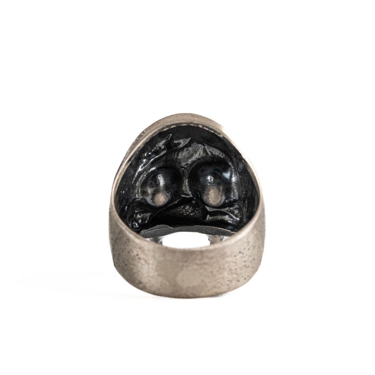 Sculpted Skeletal Profile Statement Ring  Ring  Charmora Jewelry