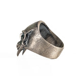 Sculpted Skeletal Profile Statement Ring  Ring  Charmora Jewelry
